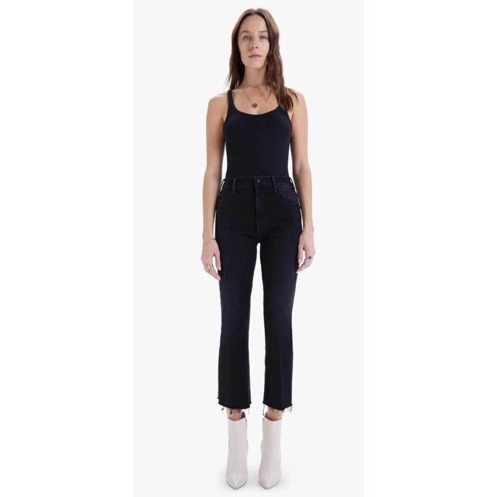 Mother Black Jeans The Hustler Ankle Fray in Encounters At Night Womens Size 26